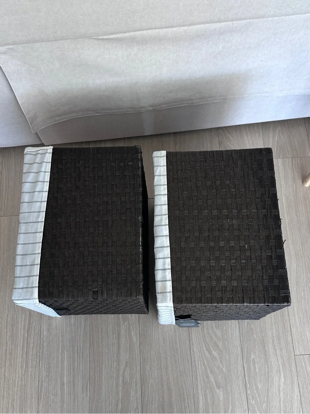 Target Threshold Lined Storage Basket Woven Media Bin
